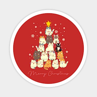 Cats tree, Merry Christmas Magnet